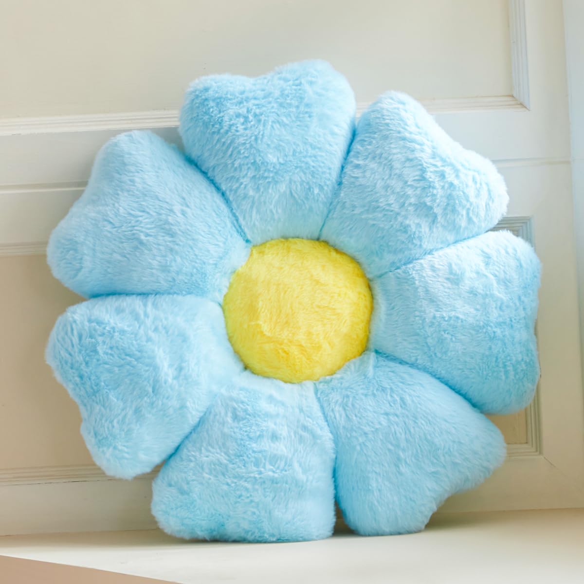 Flower Shaped Pillow Blue Flower