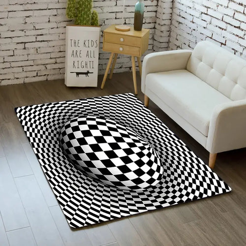 3D Illusion Area Rug - Abstract Geometric Design